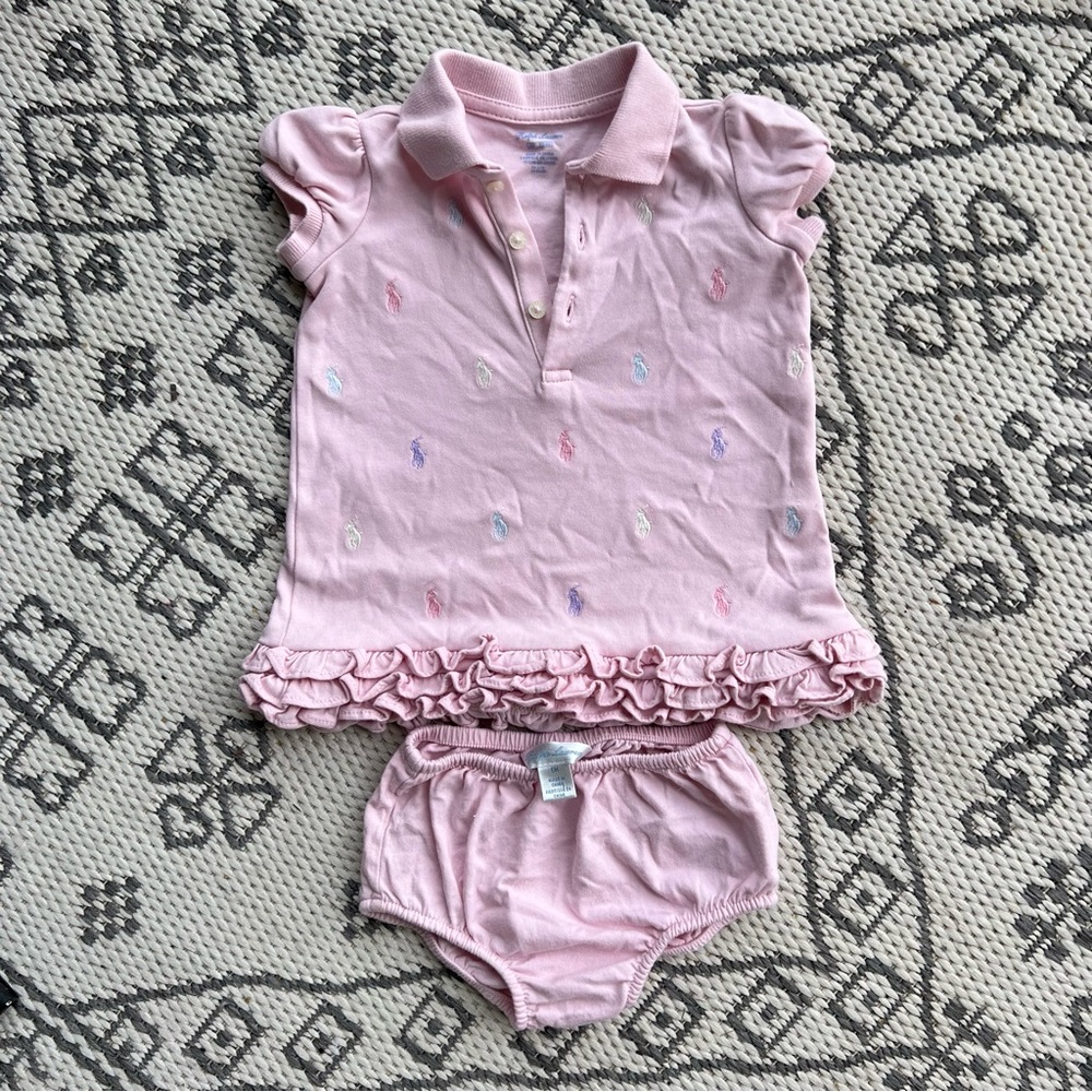 Ralph Lauren Embroidered Polo Dress Set